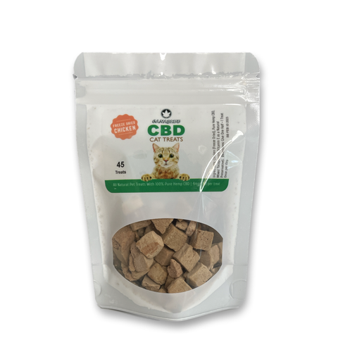Hemp CBD Cat Treats Chicken flavor – calming treats for cats with anxiety

CBD cat treats for stress relief and joint pain – THC-free hemp formula

Natural hemp CBD cat chews 4mg per treat – 45pcs bag