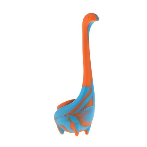 Silicone Lockness Monster Water Pipe - Blue and Orange